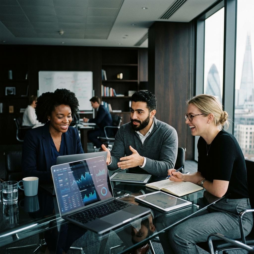 Quantalis Analysten und Technologie-Team bei der Marktanalyse
